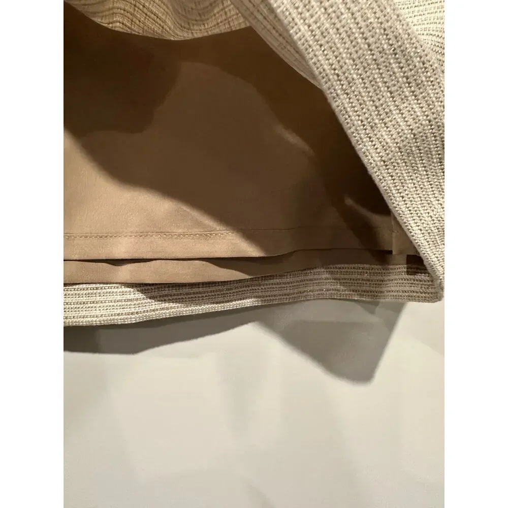 NWT Anne Klein Size 14 Tan Gold Workwear Skirt Pockets Clueless Office Siren